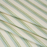 Cotton and Linen Canvas Print - Opal Stripes and Dots - British Imported