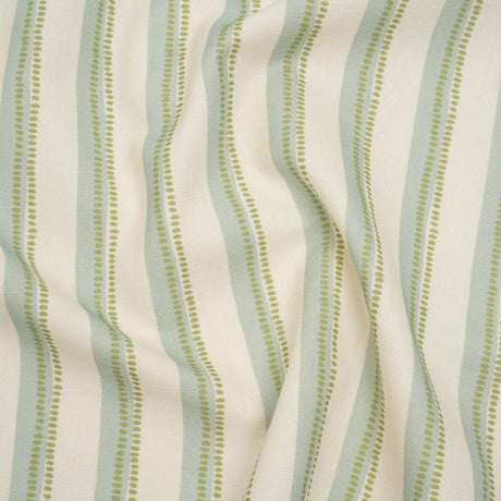 Cotton and Linen Canvas Print - Opal Stripes and Dots - British Imported