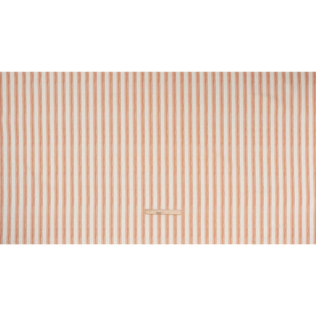 Cotton and Linen Canvas Print - Terracotta Stripes and Dots - British Imported