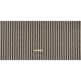 Cotton and Linen Canvas Print - Charcoal Dash and Dot Stripes - British Imported