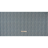 Cotton and Linen Canvas Print - Indigo Dash and Dot Stripes - British Imported