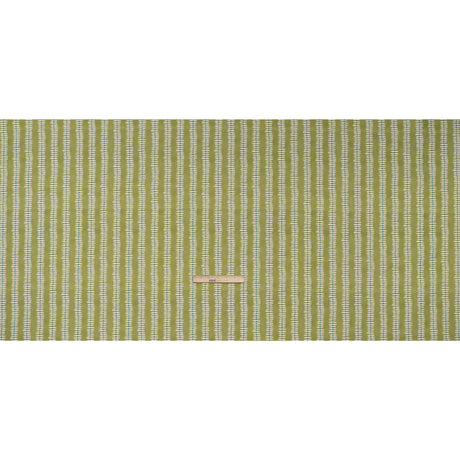 Cotton and Linen Canvas Print - Leaf Dash and Dot Stripes - British Imported