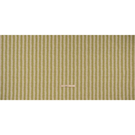 Cotton and Linen Canvas Print - Olive Dash and Dot Stripes - British Imported