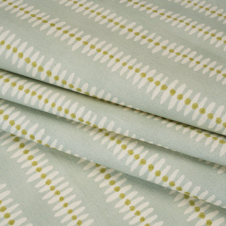 Cotton and Linen Canvas Print - Opal Dash and Dot Stripes - British Imported