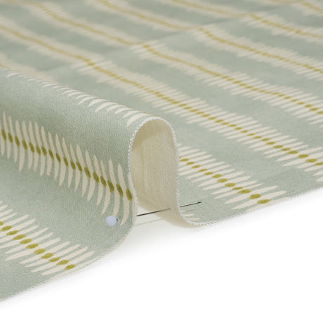 Cotton and Linen Canvas Print - Opal Dash and Dot Stripes - British Imported