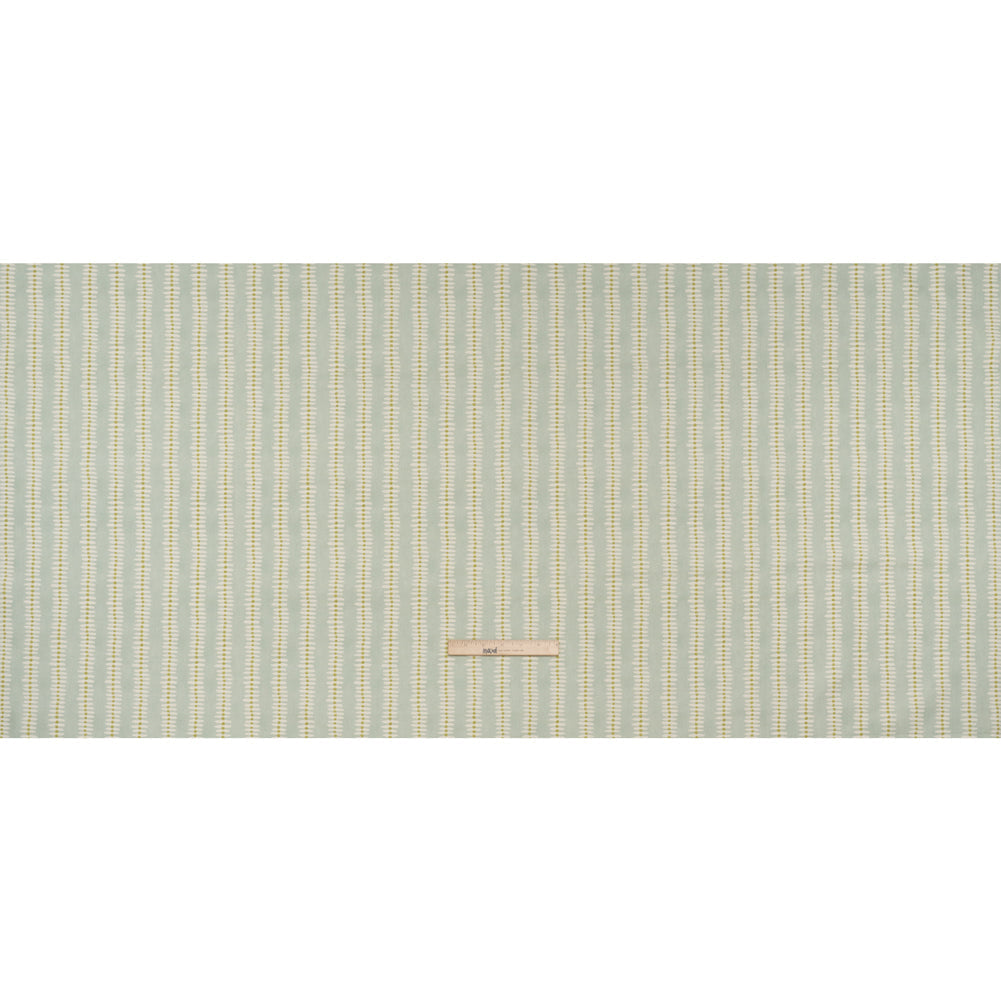 Cotton and Linen Canvas Print - Opal Dash and Dot Stripes - British Imported