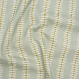 Cotton and Linen Canvas Print - Opal Dash and Dot Stripes - British Imported