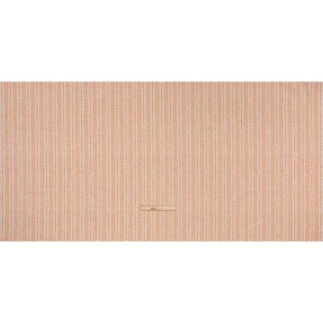 Cotton and Linen Canvas Print - Raspberry Dash and Dot Stripes - British Imported