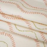 Cotton and Linen Canvas Print - Blossom Waves of Petal and Dots - British Imported