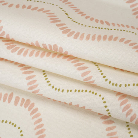 Cotton and Linen Canvas Print - Blossom Waves of Petal and Dots - British Imported