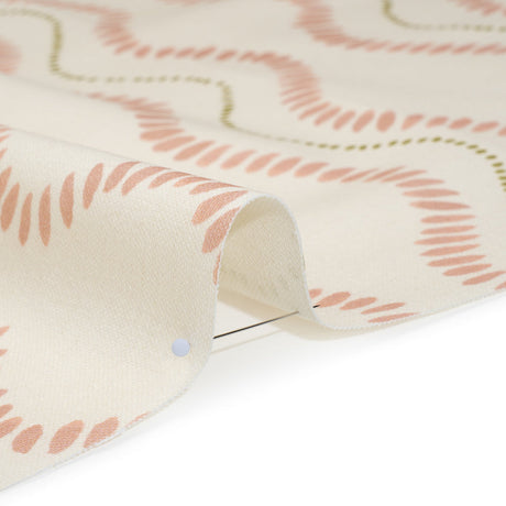 Cotton and Linen Canvas Print - Blossom Waves of Petal and Dots - British Imported