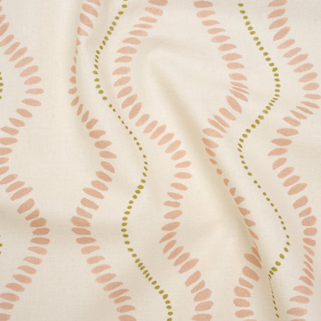 Cotton and Linen Canvas Print - Blossom Waves of Petal and Dots - British Imported