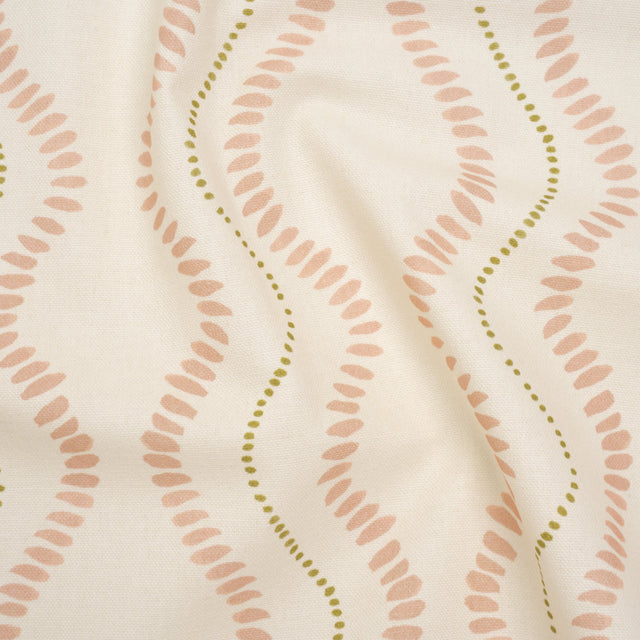 Cotton and Linen Canvas Print - Blossom Waves of Petal and Dots - British Imported