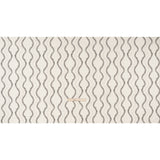 Cotton and Linen Canvas Print - Charcoal Waves of Petal and Dots - British Imported