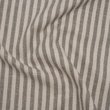 Polyester and Cotton Herringbone Twill - Charcoal Stripes - British Imported