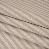 Polyester and Cotton Herringbone Twill - Dusky Pink Stripes - British Imported