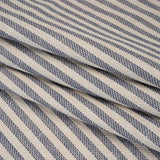 Polyester and Cotton Herringbone Twill - Indigo Stripes - British Imported