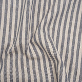 Polyester and Cotton Herringbone Twill - Indigo Stripes - British Imported