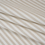 Polyester and Cotton Herringbone Twill - Natural Stripes - British Imported