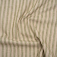 Polyester and Cotton Herringbone Twill - Olive Stripes - British Imported