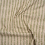 Polyester and Cotton Herringbone Twill - Olive Stripes - British Imported