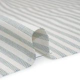 Polyester and Cotton Herringbone Twill - Seafoam Stripes - British Imported