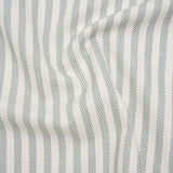 Polyester and Cotton Herringbone Twill - Seafoam Stripes - British Imported