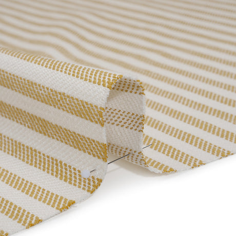 Polyester and Cotton Herringbone Twill - Sunflower Stripes - British Imported