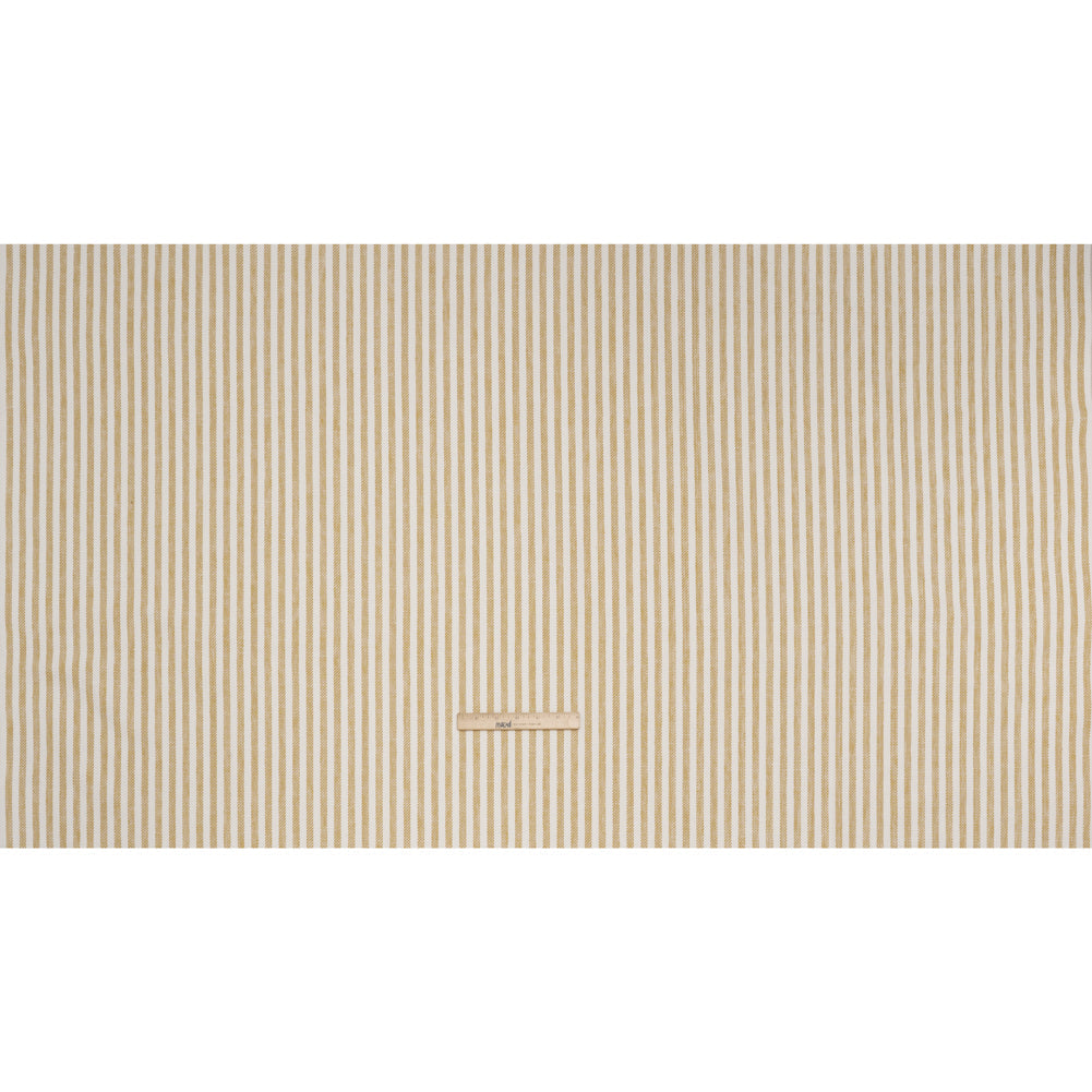 Polyester and Cotton Herringbone Twill - Sunflower Stripes - British Imported