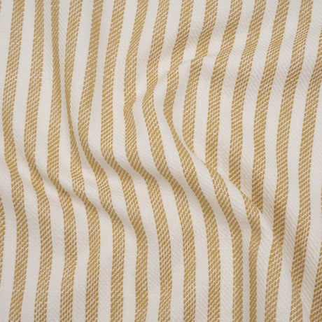 Polyester and Cotton Herringbone Twill - Sunflower Stripes - British Imported