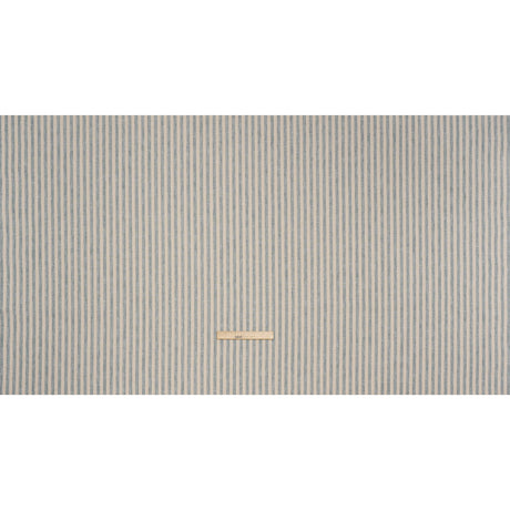 Polyester and Cotton Herringbone Twill - Teal Stripes - British Imported