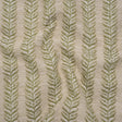 Polyester and Cotton Home Decor Jacquard - Olive Leafy Vine Stripes - British Imported