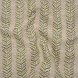 Polyester and Cotton Home Decor Jacquard - Olive Leafy Vine Stripes - British Imported