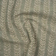 Polyester and Cotton Home Decor Jacquard - Sage Leafy Vine Stripes - British Imported