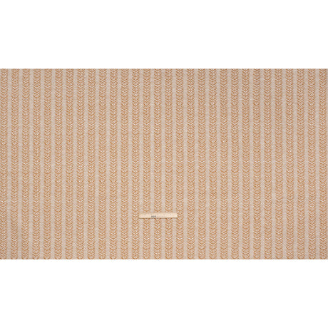 Polyester and Cotton Home Decor Jacquard - Tangerine Leafy Vine Stripes - British Imported