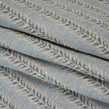 Polyester and Cotton Home Decor Jacquard - Teal Leafy Vine Stripes - British Imported