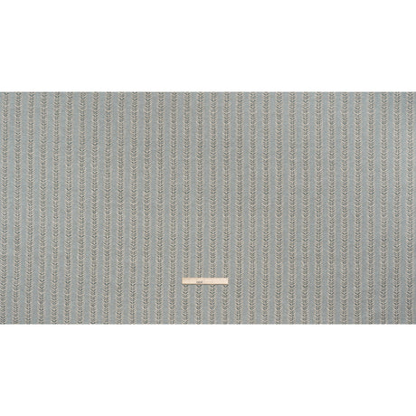 Polyester and Cotton Home Decor Jacquard - Teal Leafy Vine Stripes - British Imported