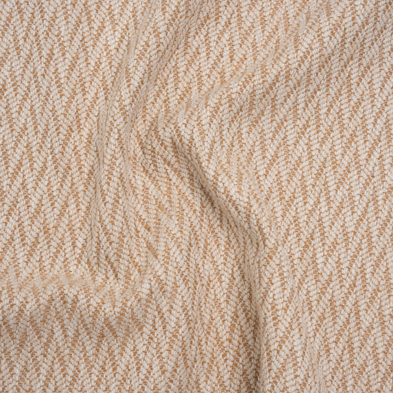 Polyester and Cotton Home Decor Jacquard - Tangerine Zig Zags - British Imported