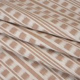 Polyester and Cotton Home Decor Jacquard - Dusky Pink Ikat Squares in Stripes - British Imported