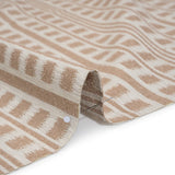 Polyester and Cotton Home Decor Jacquard - Dusky Pink Ikat Squares in Stripes - British Imported