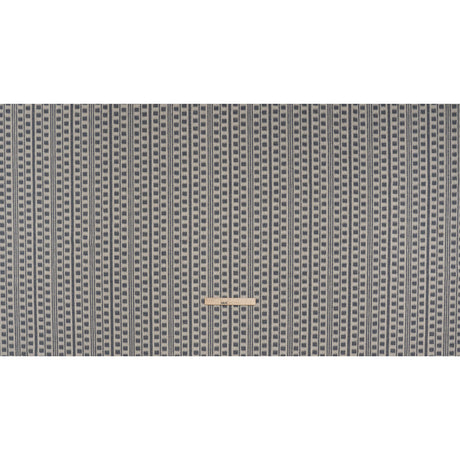 Polyester and Cotton Home Decor Jacquard - Indigo Ikat Squares in Stripes - British Imported