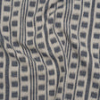Polyester and Cotton Home Decor Jacquard - Indigo Ikat Squares in Stripes - British Imported