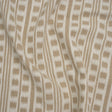 Polyester and Cotton Home Decor Jacquard - Natural Ikat Squares in Stripes - British Imported