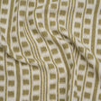 Polyester and Cotton Home Decor Jacquard - Olive Ikat Squares in Stripes - British Imported