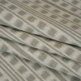 Polyester and Cotton Home Decor Jacquard - Sage Ikat Squares in Stripes - British Imported