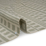 Polyester and Cotton Home Decor Jacquard - Sage Ikat Squares in Stripes - British Imported