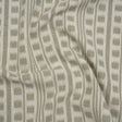 Polyester and Cotton Home Decor Jacquard - Sage Ikat Squares in Stripes - British Imported