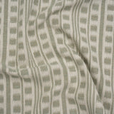 Polyester and Cotton Home Decor Jacquard - Sage Ikat Squares in Stripes - British Imported