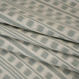 Polyester and Cotton Home Decor Jacquard - Seafoam Ikat Squares in Stripes - British Imported