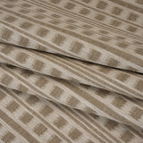 Polyester and Cotton Home Decor Jacquard - Stone Ikat Squares in Stripes - British Imported